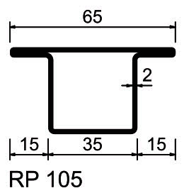 RP-Standardprofil blank, EN10025 S235JR  RP 105  6 m