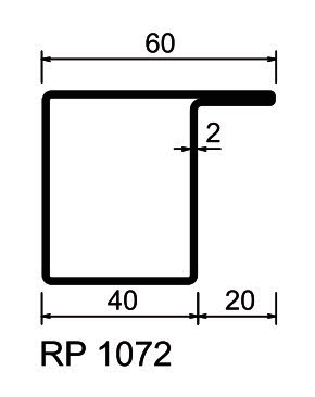 RP-Standardprofil blank, EN10025 S235JR  RP 1072  6 m