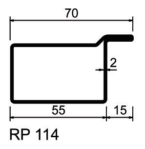 RP-Standardprofil blank, EN10025 S235JR  RP 114  6 m
