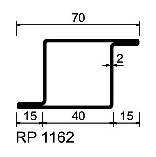 RP-Standardprofil blank, EN10025 S235JR  RP 1162  6 m