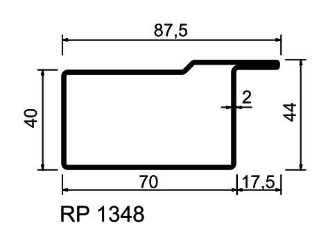 RP-Standardprofil blank, EN10025 S235JR  RP 1348  6 m